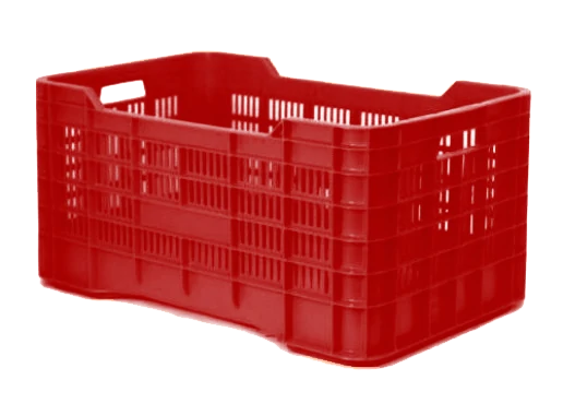 CAJA GIGANTE CALADA ROJA CON PISO CALADO, EUROPLAST