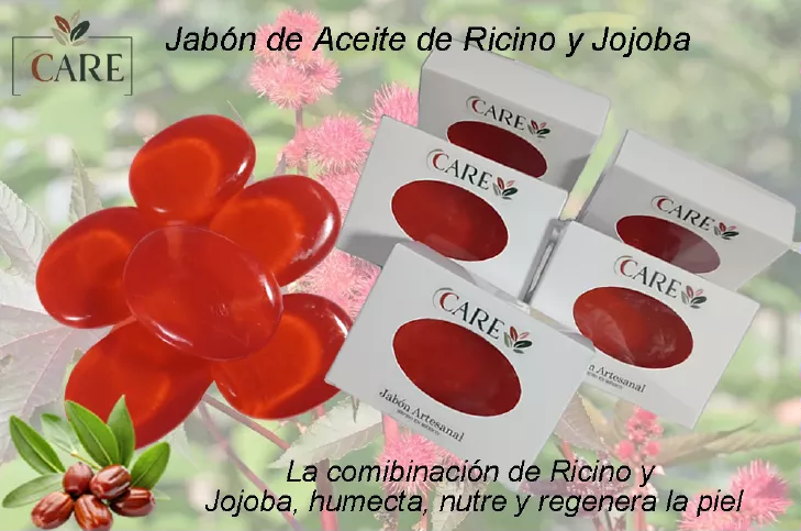 JABÓN DE JOJOBA Y RICINO, JABONES ARTESANALES CARE