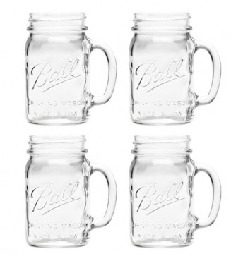 FRASCOS/TARRO CON ASA Y BOCA ANCHA 24oz 4-PK BALL