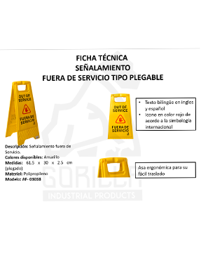 SEÑALAMIENTO FUERA DE SERVICIO PLEGABLE, GORILLA