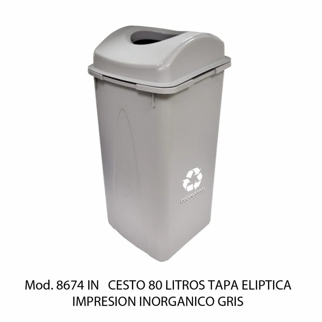 CESTO DE BASURA ON TAPA ELIPTICA, SABLÓN