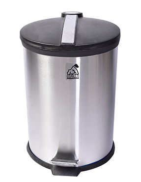 BOTE REDONDO C/PEDAL ACERO INOX 12 L, GORILLA