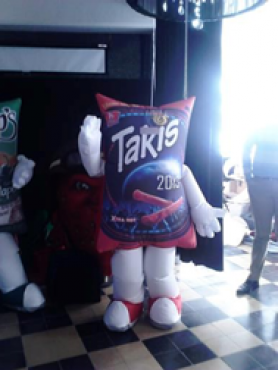 botarga de takis, publicidad inflable