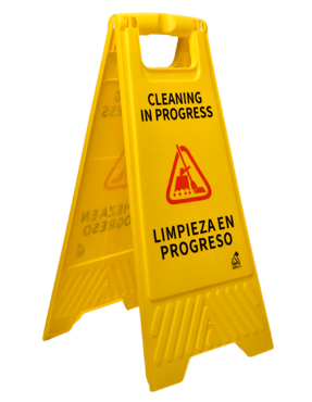 SEÑALAMIENTO LIMPIEZA EN PROGRESO PLEGABLE, GORILLA