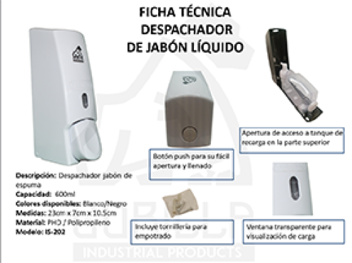 DESPACHADOR DE ESPUMA 600 ML, GORILLA