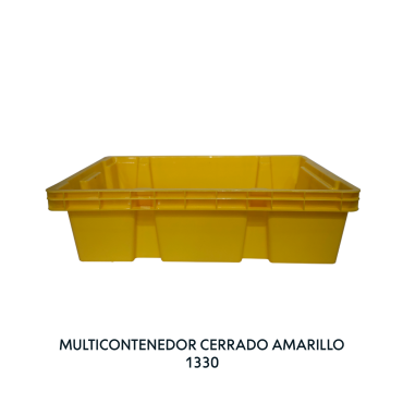 CAJA MULTICONTENEDOR CERRADO AMARILLO, EUROPLAST