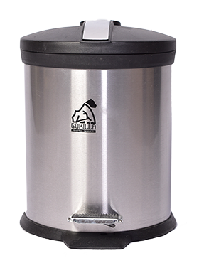 BOTE REDONDO C/PEDAL ACERO INOX 5 L, GORILLA