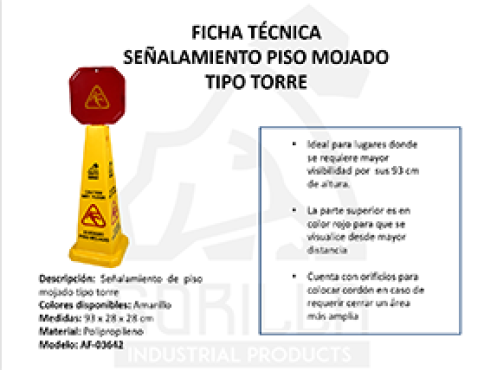 SEÑALAMIENTO TORRE PISO MOJADO, GORILLA