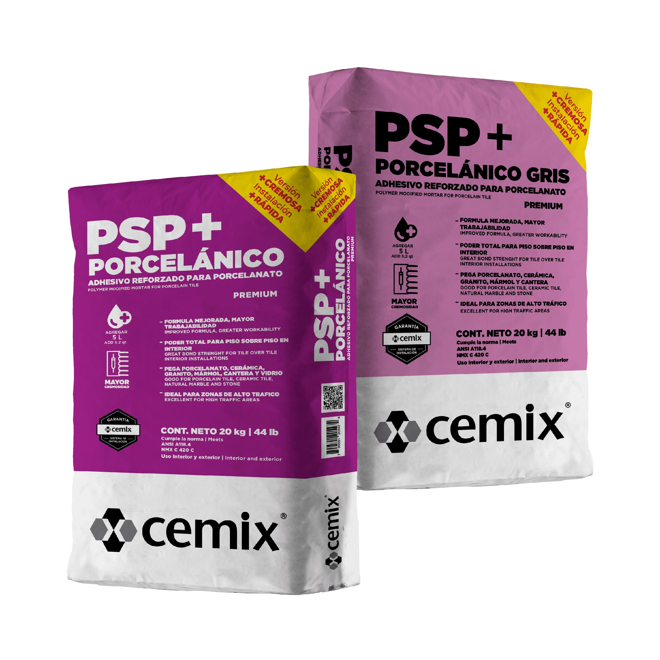 PEGAZULEJO GRIS 20KG, CEMIX