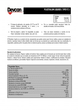 Plasti aluminio Líquido, Adhesivo Epóxico con carga de aluminio		