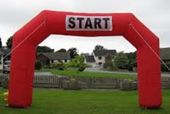 ARCO DE META, PUBLICIDAD INFLABLE