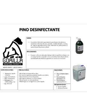 PINO DESINFECTANTE, GORILLA