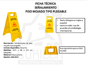 SEÑALAMIENTO PISO MOJADO PLEGABLE, GORILLA