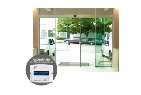 PUERTA SOCIAL TORE VIDRO 1 HOJA 2.00 MTS BRUSHLESS 220V PPA