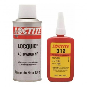 ADHESIVO ESTRUCTURAL C/ACTIVADOR 312 EST. NF BOTELLA (LP3333) 20 GR (0.67 OZ) LOCTITE 