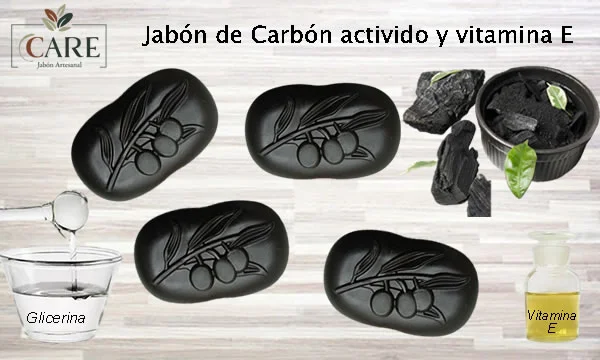JABÓN DE CARBÓN ACTIVADO, JABONES ARTESANALES 