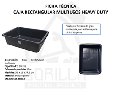 CAJA MULTIUSOS PLÁSTICO HEAVY DUTY, GORILLA
