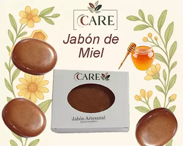 JABÓN DE MIEL DE ABEJA Y ALMENDRA, JABONES ARTESANALES CARE