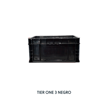 CAJA TIER ONE 14 X 11 X 7 INCH (3) NEGRA, EUROPLAST