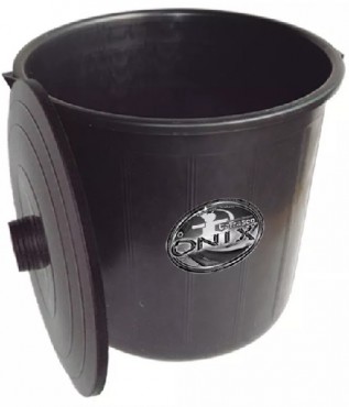 BOTE ARCOIRIS 25 ONIX CON TAPA, INDUPLASTIC