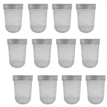 FRASCOS QUILTED JELLY JAR 8oz (236ml) B.R. 12-PK BALL 