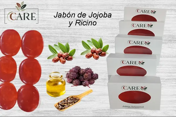 JABÓN DE JOJOBA Y RICINO, JABONES ARTESANALES CARE