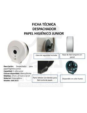 DESPACHADOR PAPEL HIGIÉNICO ROLLO JR, GORILLA