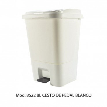 CESTO DE PEDAL BLANCO 17L, SABLÓN