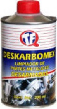 LIMPIADOR DESCARBONIZADO PARA COMPONENTES METÁLICOS Y DE ALUMINIO, DESKARBOMEX, QUIMICA TF