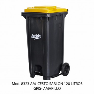 CESTO DE BASURA  CON RUEDAS, SABLÓN