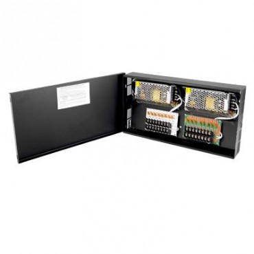 Fuente de poder para CCTV de 16 Salidas a 12 Vcd. 10 Amp. con Fusibles Térmicos