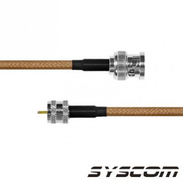 Cable RG142 con conectores BNC MACHO/MINI UHF MACHO.