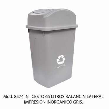 CESTO CON BALANCÍN LATERAL CON ETIQUETA, SABLON