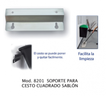 SOPORTE DE PARED PARA CESTOS, SABLÓN