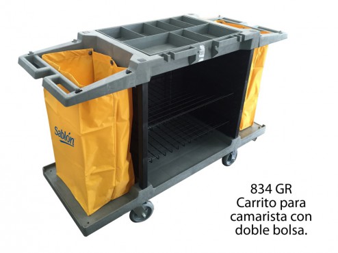 CARRITO PARA CAMARISTA DOBLE BOLSA, SABLÓN