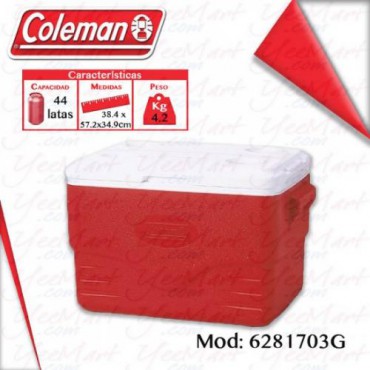 HIELERA 36 QT ROJA EXCURSION, COLEMAN