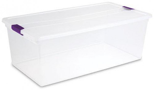 CAJA CON BROCHES 110 QTS/104 L, CAJA DE PLÁSTICO, STERILITE