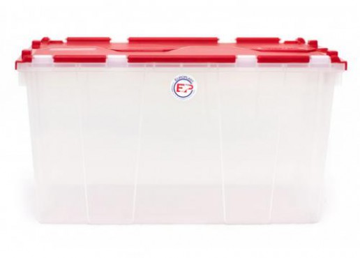 CAJA DE PLÁSTICO CON TAPA DE BISAGRAS, EUROPLAST