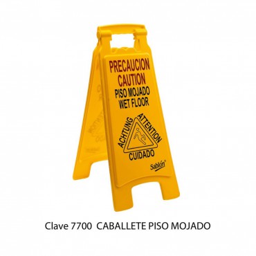 CABALLETE PISO MOJADO, SABLON