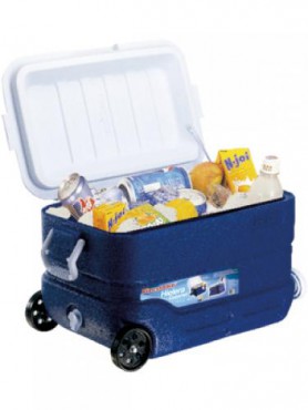 HIELERA CON RUEDITAS GRANDE AZUL COZUMEL, peldaños