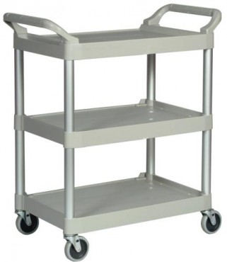 Carros Utilitarios y de servicio con ruedas Rubbermaid gris