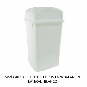 CESTO 80L BLANCO BALANCIN LATERAL, SABLON