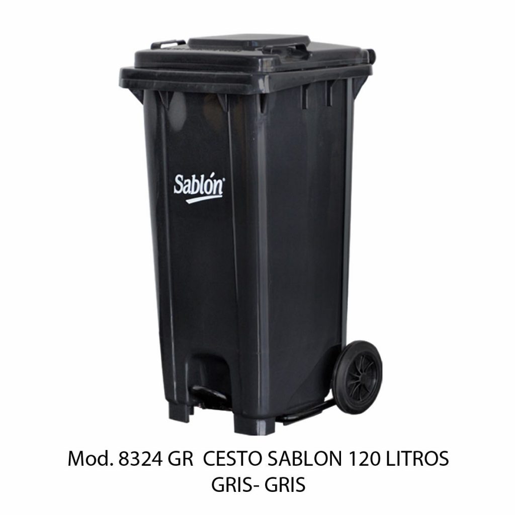 CESTO DE BASURA  CON RUEDAS, SABLÓN