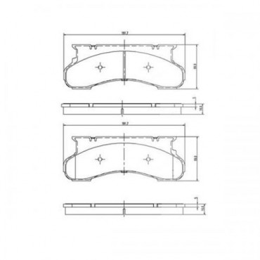 BALATA FRENO DE DISCO WAGNER DELANTERA, SEMIMETÁLICA PARA FORD TRUCK E250