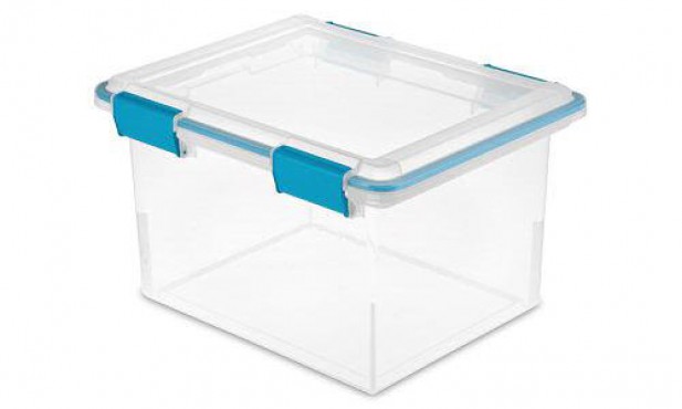 CAJA GASKET TRANSPARENTE CON BROCHES 32QT/30L, STERILITE