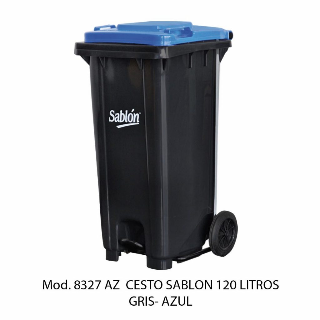 CESTO DE BASURA  CON RUEDAS, SABLÓN