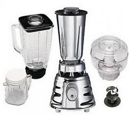 Licuadora Clásica Grande Cromada 1V+Pulso, Combo