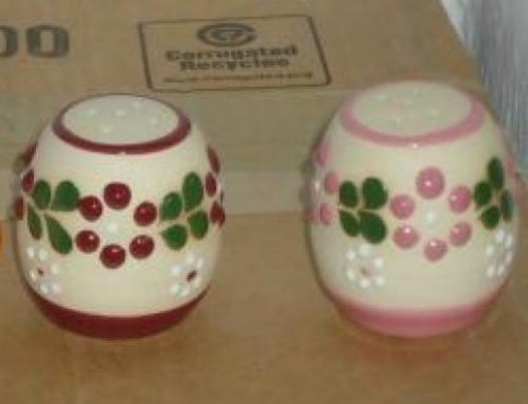 Salero Chico Decorado Flor/punto de cerámica alta temperatura