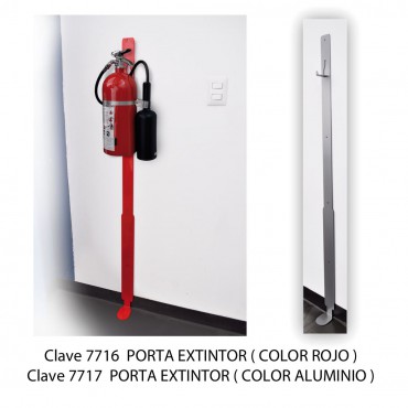 PORTA EXTINTOR PARED/PANEL LIGERO ROJO, SABLON