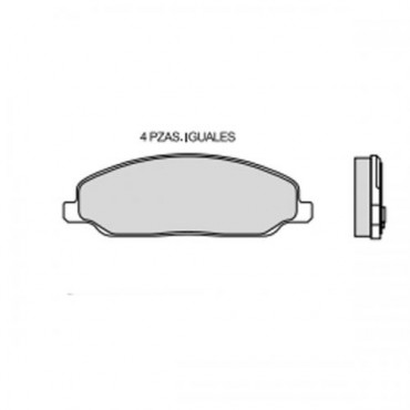 BALATA FRENO DE DISCO RAYBESTOS PROFESSIONAL GRADE DELANTERA PARA FORD MUSTANG